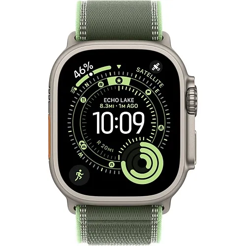 Apple Watch Ultra 3 GPS + Cellular 49mm Natural Tit. Case w. Green/Neon Trail Loop – M/L (MF1V4+MFT54) - ТвойGadget