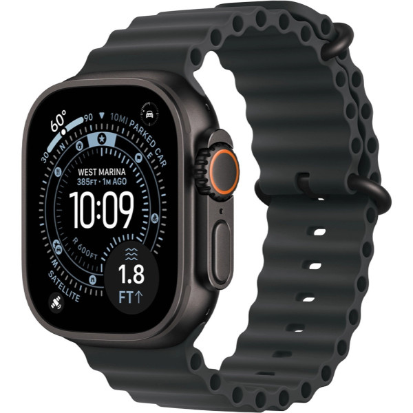 Apple Watch Ultra 3 GPS + Cellular 49mm Black Tit. Case w. Black Ocean Band1 Apple Watch Ultra 3 GPS + Cellular 49mm Black Tit. Case w. Black Ocean Band (MF0J4) - ТвойGadget