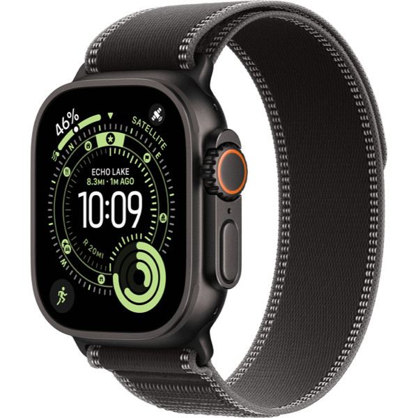 Apple Watch Ultra 3 GPS + Cellular 49mm Black Tit. Case w. Black:Charcoal Trail Loop1 Apple Watch Ultra 3 GPS + Cellular 49mm Black Tit. Case w. Black/Charcoal Trail Loop – S/M (MF1D4) - ТвойGadget