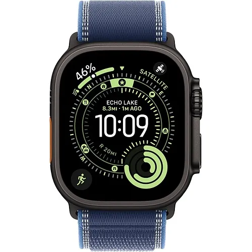 Apple Watch Ultra 3 GPS + Cellular 49mm Black Tit. Case w. Blue/Bright Blue Trail Loop – M/L (MF254+MG9R4) - ТвойGadget