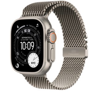 Apple Watch Ultra 3 GPS + Cellular 49mm Natural Tit. Case w. Natural Tit. Milanese Loop - Large (MF0E4)