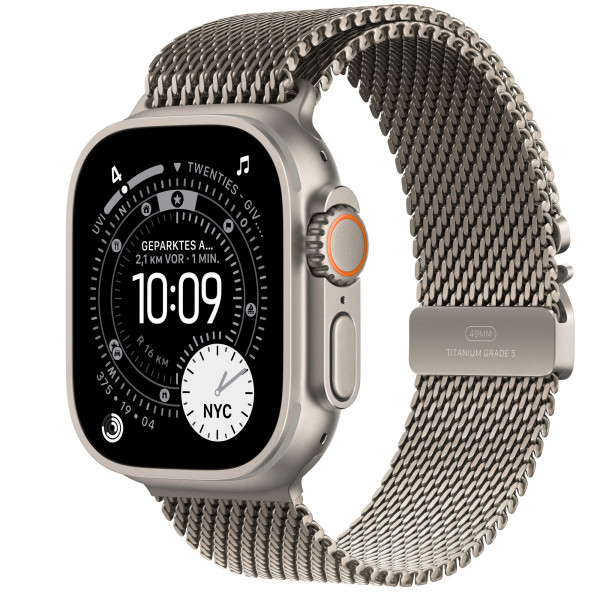 Apple Watch Ultra 3 GPS + Cellular 49mm Natural Tit. Case w. Natural Tit. Milanese Loop1 Apple Watch Ultra 3 GPS + Cellular 49mm Natural Tit. Case w. Natural Tit. Milanese Loop – Large (MF0E4) - ТвойGadget