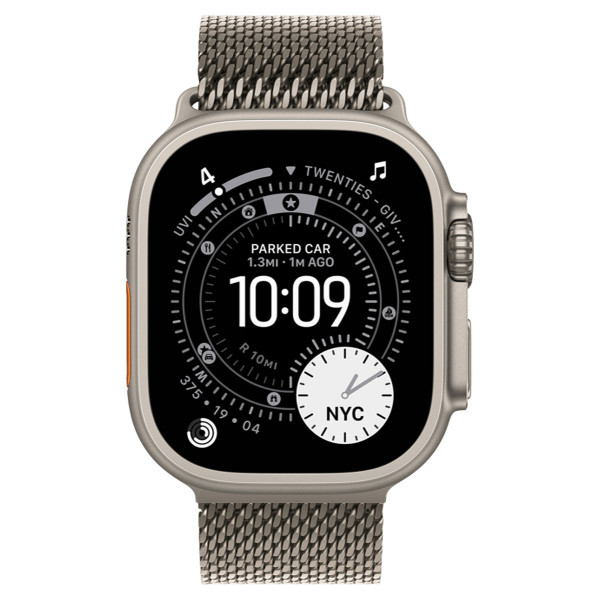 Apple Watch Ultra 3 GPS + Cellular 49mm Natural Tit. Case w. Natural Tit. Milanese Loop – Large (MF0E4) - ТвойGadget