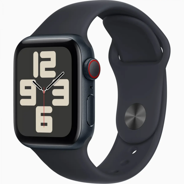 Смарт-годинник Apple Watch SE 2 GPS + Cellular 40mm Midnight Aluminum Case with Midnight Sport Band1 Смарт-часы Apple Watch SE 2 GPS + Cellular 40mm Midnight Alu. Case w. Midnight S. Band — S/M (MRG73/MXFR3/MXGC3) - ТвойGadget