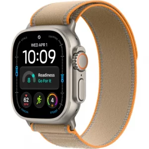 Apple Watch Ultra 4 Natural Titanium Case with Sand Trail Loop - S/M (MJAJ4)