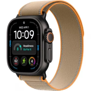 Apple Watch Ultra 4 Black Titanium Case with Sand Trail Loop - S/M (MJCT4+MKAH4)