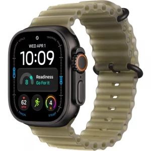 Apple Watch Ultra 4 Black Titanium Case with Translucent Kelp Ocean Band (MJCT4+MKAV4)