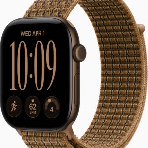 Apple Watch Series 12 GPS 46mm Dark Bronze Aluminum Case with Light Umber Plaid Sport Loop (MJFW4+MK894)