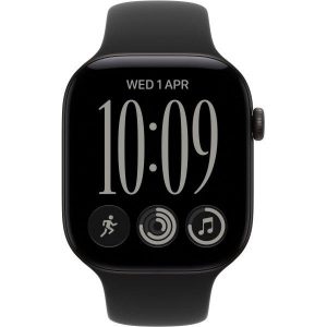 Apple Watch Series 12 GPS 46mm Black Aluminum Case with Black Sport Band M/L (MJEL4) - ТвойGadget