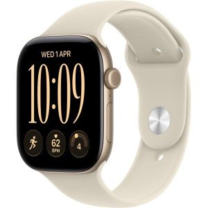 Apple Watch Series 12 GPS 42mm Light Gold Aluminum Case with Sand Sport Band M/L (MJEE4)