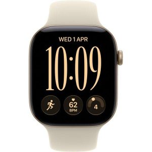 Apple Watch Series 12 GPS 42mm Light Gold Aluminum Case with Sand Sport Band M/L (MJEE4) - ТвойGadget