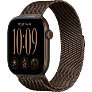 Apple Watch Series 12 GPS 46mm Dark Bronze Aluminum Case with Dark Bronze Milanese Loop M/L (MKD84)